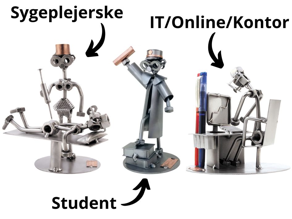 Håndlavede metalfigurer med fagområde