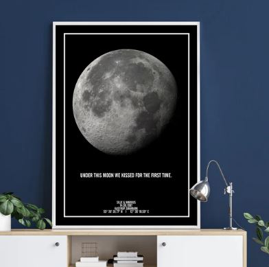 Personlig måne plakat