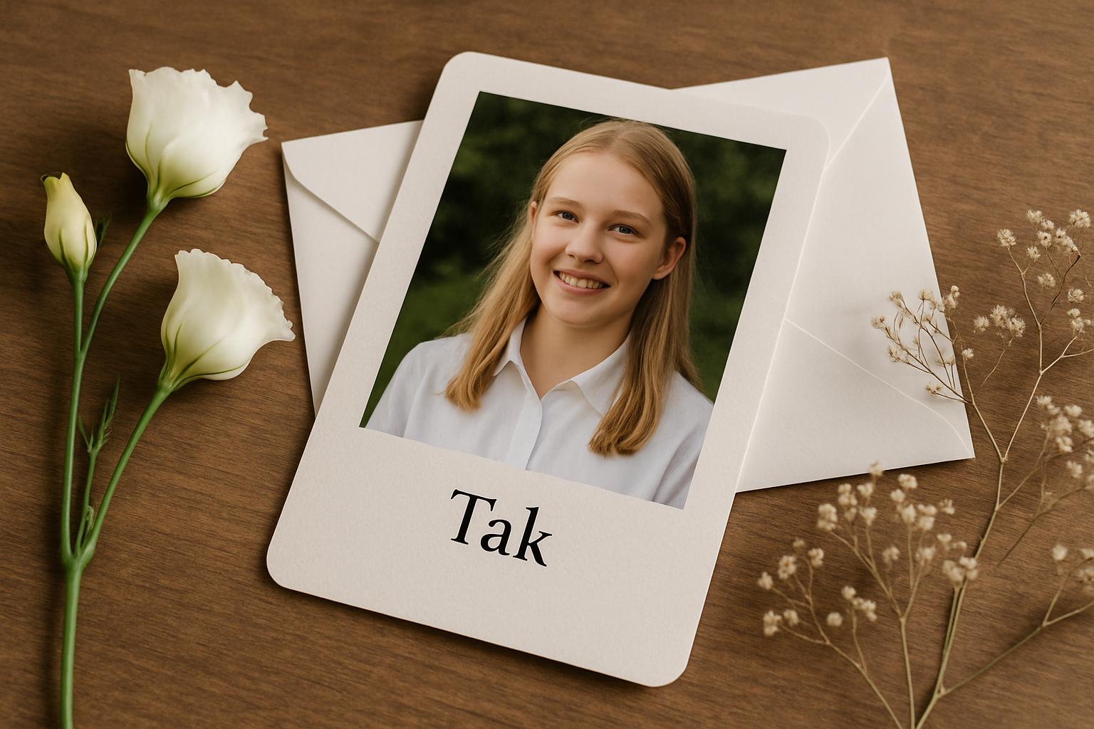 Takkekort til konfirmation