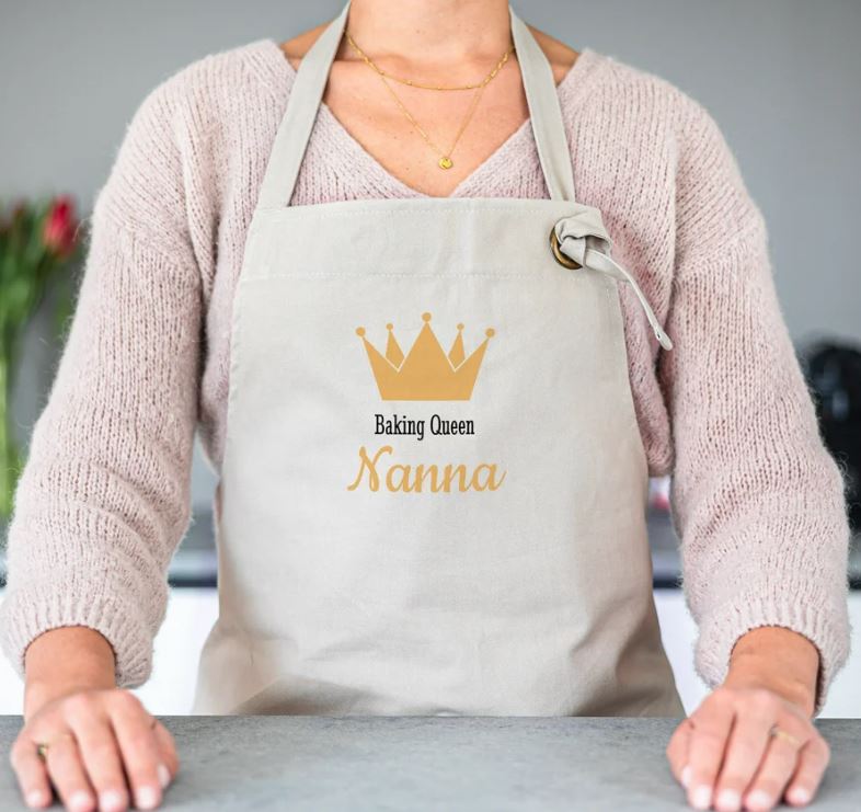 Personlige forklæde til bedsteforældre