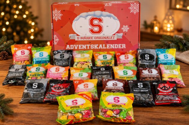 S-mærke slikjulekalender anmeldelse - 1,87 kg salt og surt slik